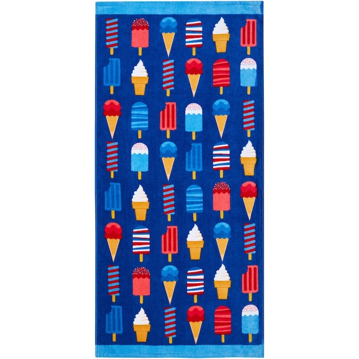 Prosop de plaja Hotel Supplier American Popsicle, 70 x 152, bumbac 100%, 300 GSM