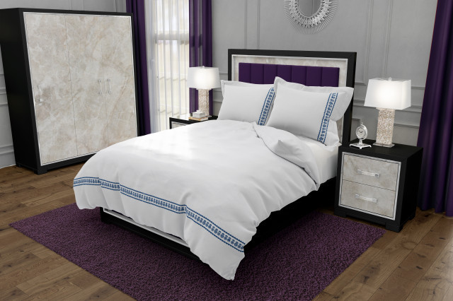 Lenjerie Saten - 155gr/mp - Matrimoniala - Broderie Traditional
