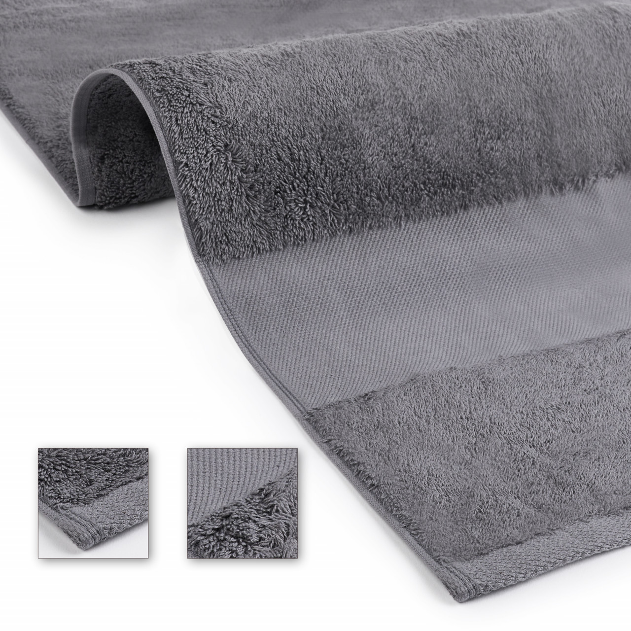 Prosop baie pentru brodat, Bumbac 100%, 50x90cm - 700g/mp-Gri