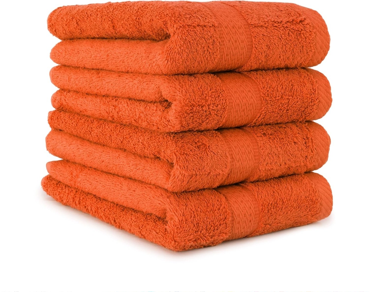 Set 4 Prosoape Fata 50x100cm 100% bumbac 500 g/mp, premium, Portocaliu
