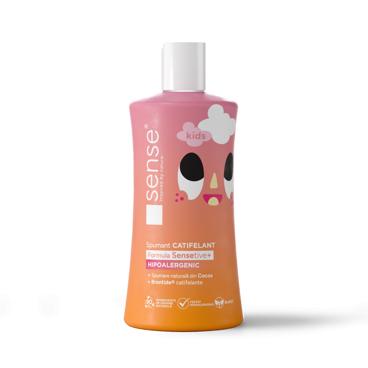 Spumant de baie Sensetiv+, Roz, Copii, Hipoalergenic, 330ml – SENSE KIDS