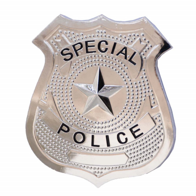 Insigna metalica special police pentru copii, 6,5 x 5,5 cm