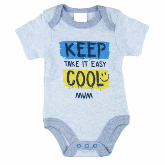 Body cu capse pentru nou nascuti, 0-3 luni, keep cool, albastru