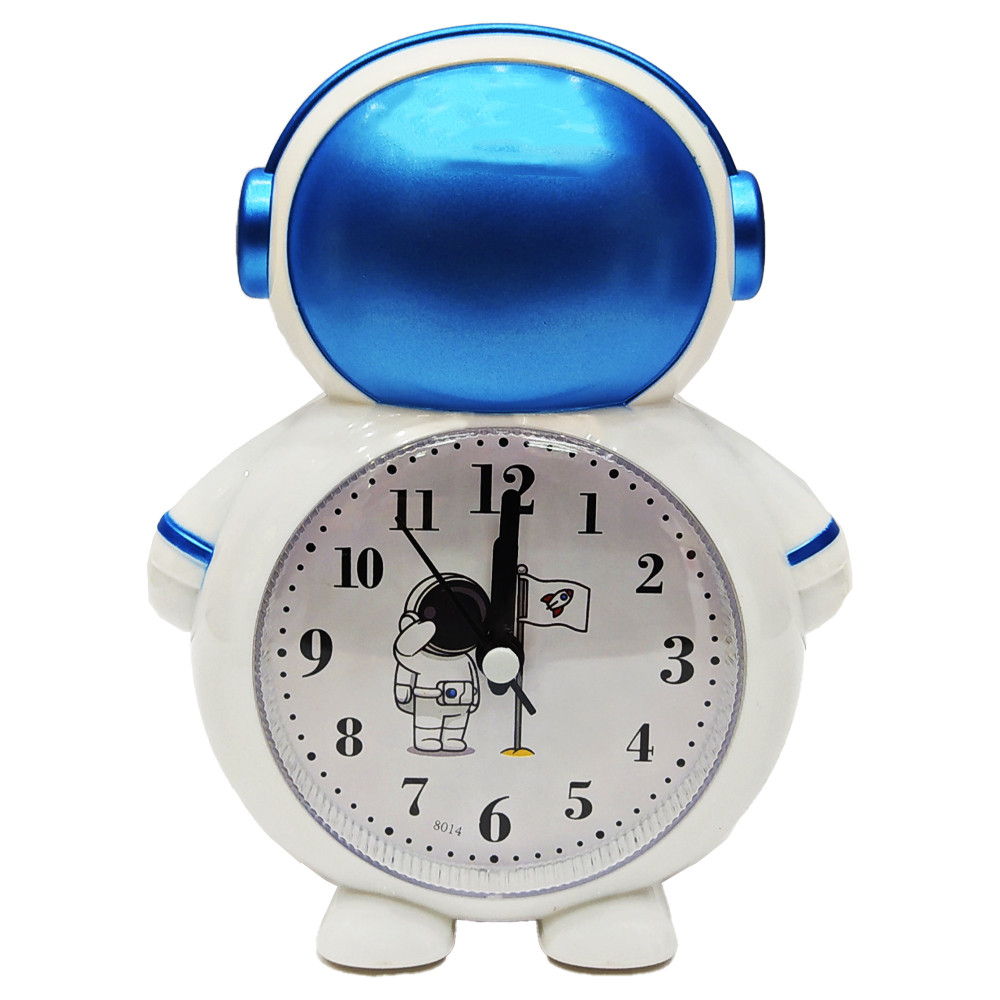 Ceas de masa desteptator pentru copii pufo astronaut, 15 cm, albastru