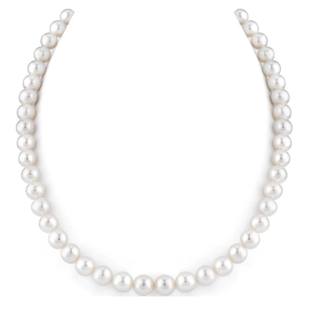 Colier elegant de dama scurt cu perle acrilice albe, model white gravel