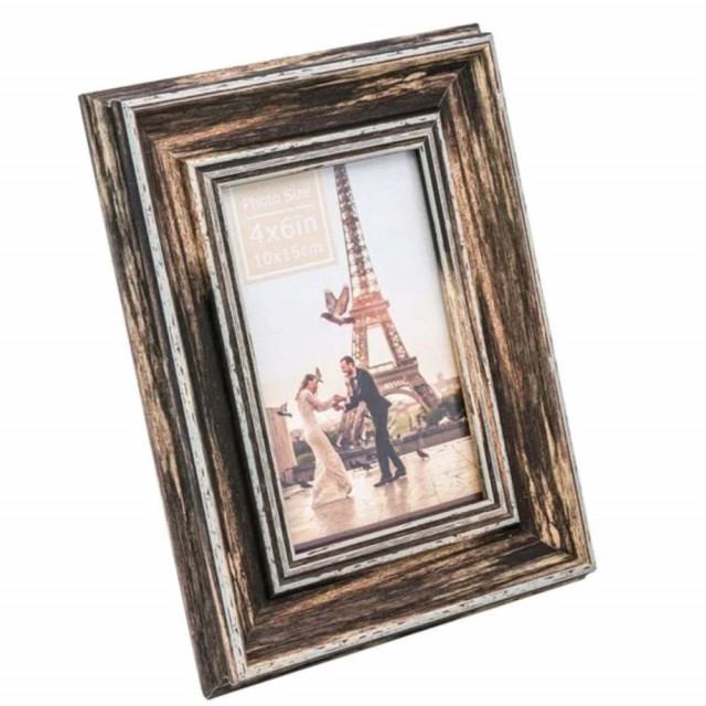 Rama foto decorativa pufo vintage gallant, 18 x 23 cm, maro