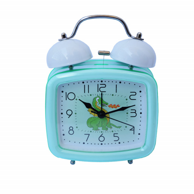 Ceas de masa desteptator pentru copii pufo joy, cu buton de iluminare cadran, 16 x 12 cm, model dragon
