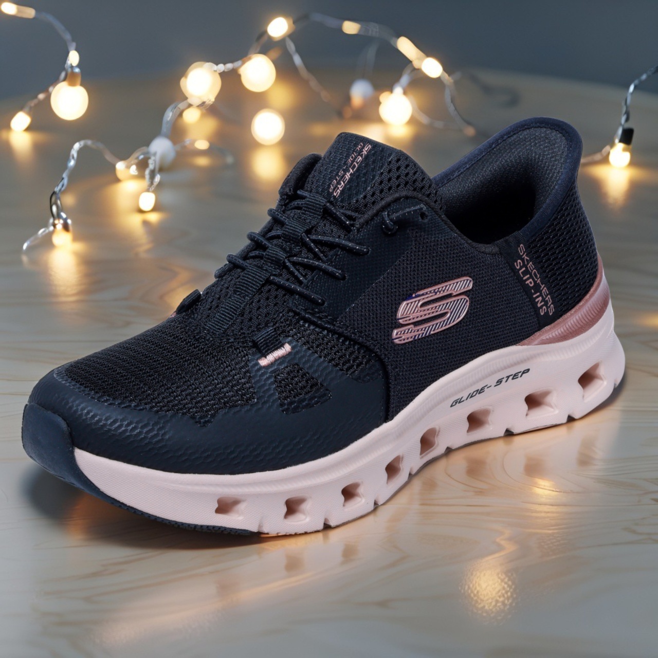 step tracker watch Pantofi dama sport Skechers GLIDE STEP PRO-RADIANT STRIDE 150438 BKRG