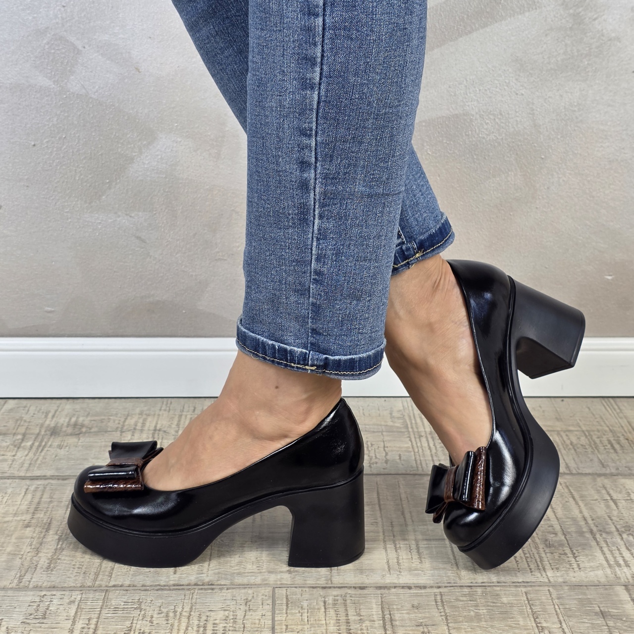 pantofi dama piele naturala comozi cu toc Pantofi dama MANOS.RO piele naturala PP410