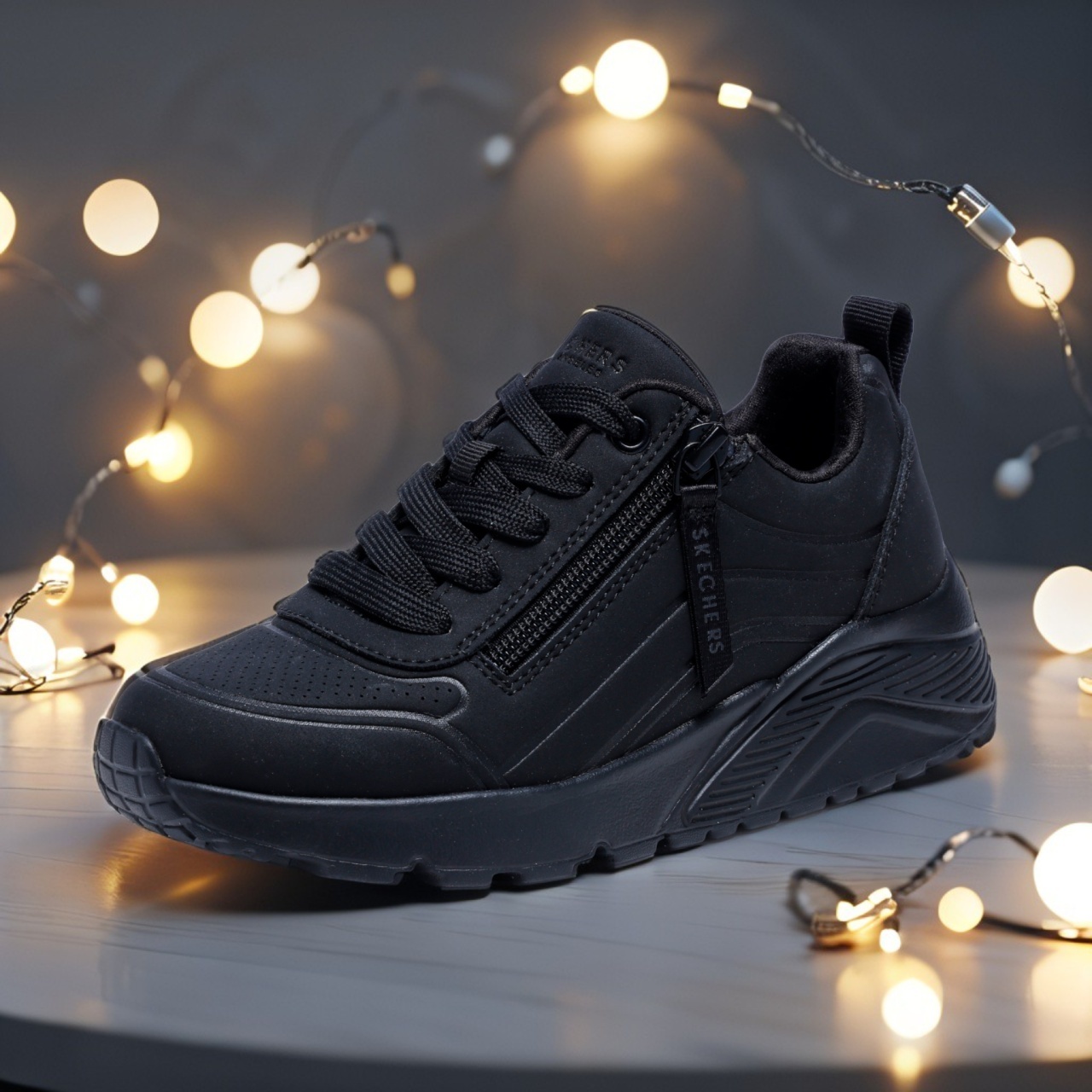 sd card memory reader Pantofi dama sport Skechers Uno Lite - Easy Zip 310387L BBK