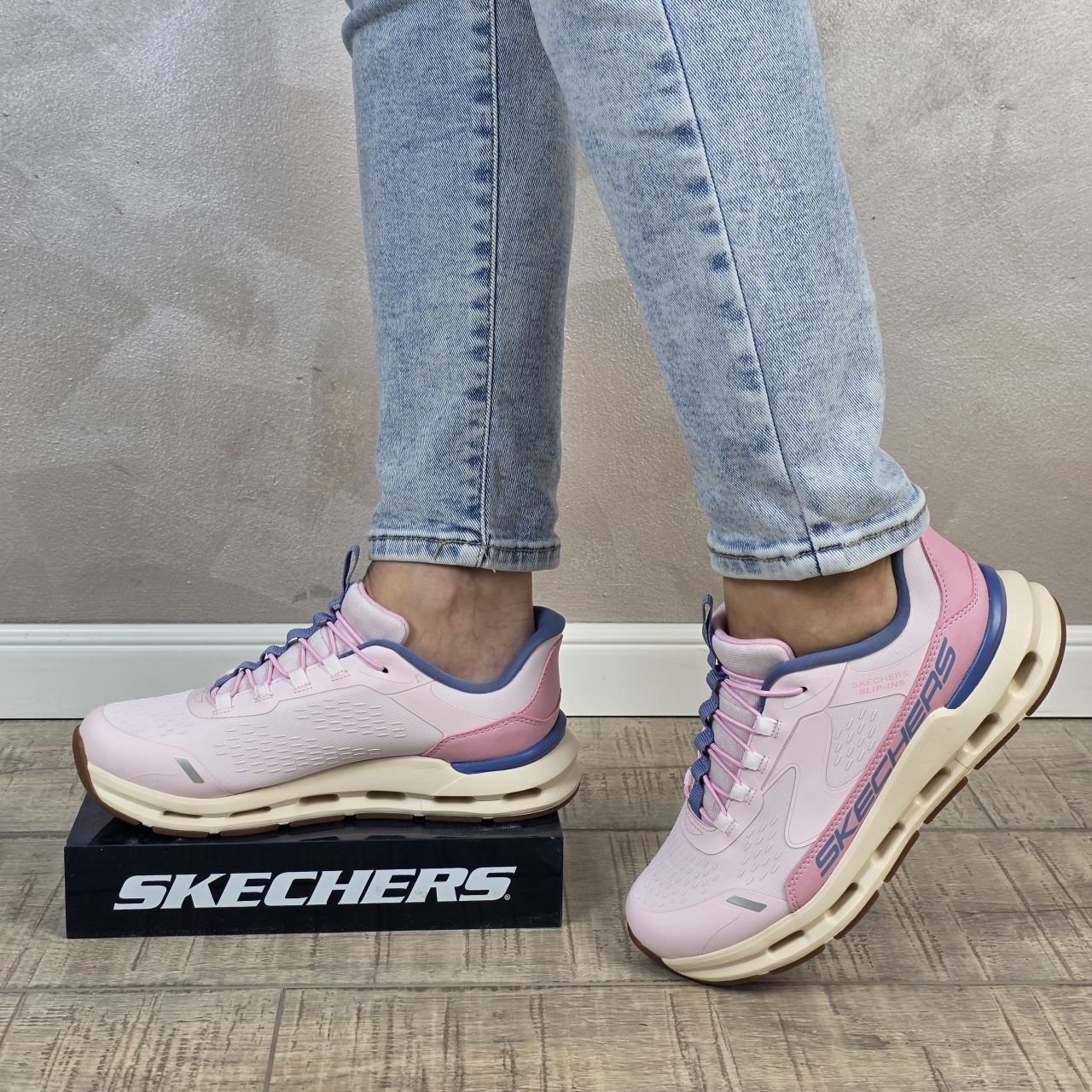 dulap textil Pantofi dama sport Skechers , GLIDE-STEP, din material textil 303654L LTPK