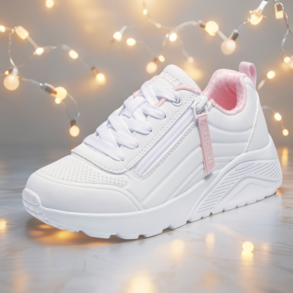 sd card memory reader Pantofi dama sport Skechers Uno Lite - Easy Zip 310387L WHT