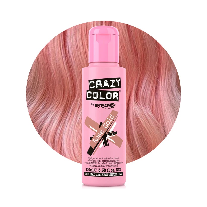 Crazy Color Vopsea semipermanenta 73 Rose Gold 100ml