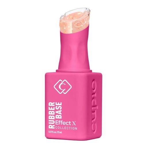 Cupio Rubber Base Effect X Perfect Flakes - Pure Gold 15ml