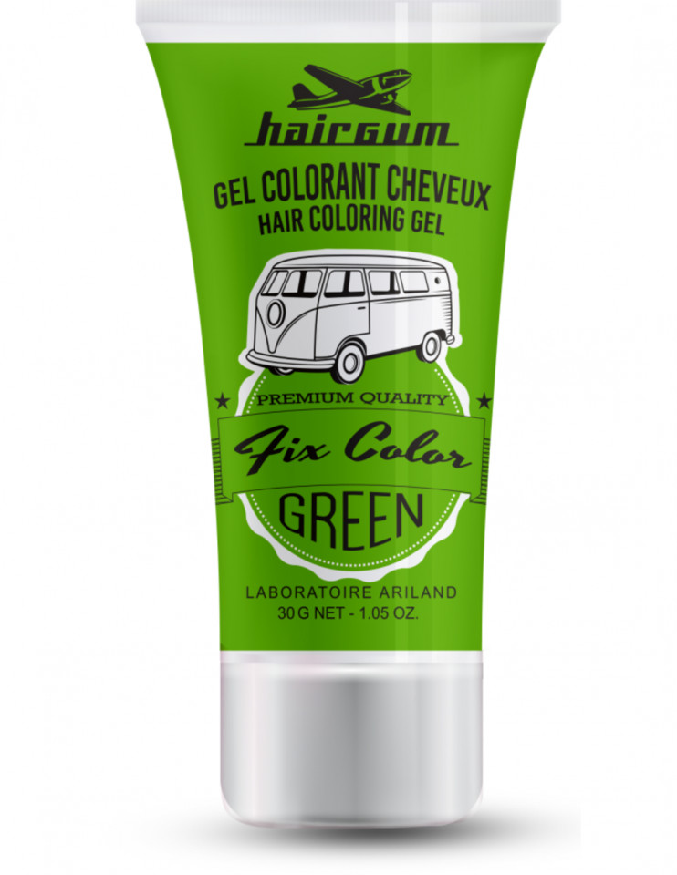Hairgum Fix Color Green gel colorant verde 30 ml HairGum imagine noua