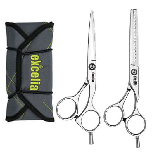 Kasho Set de foarfeci offset Excelia: tuns 6 inch + filat 6 inch