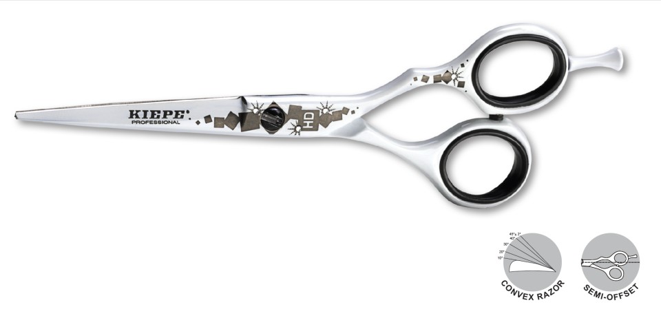 Kiepe Professional Foarfeca de tuns semi-offset 5.5 inci HD White