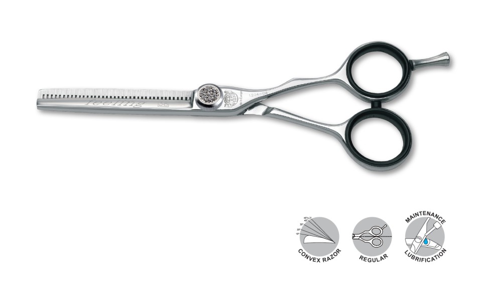 Kiepe Professional Foarfeca profesionala de filat dreapta 38 dinti 5.5 inci Master Feeling