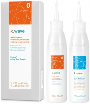 Lakme Kit de permanent pentru par sensibilizat K-Wave 0 Perm 80+100ml