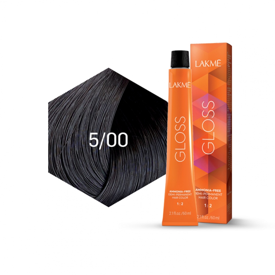 Lakme Vopsea de par demipermanenta 5/00 saten natural Gloss 60ml