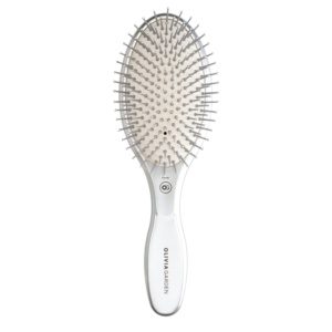 Olivia Garden Perie de par cu peri de nailon Expert Care Oval Silver