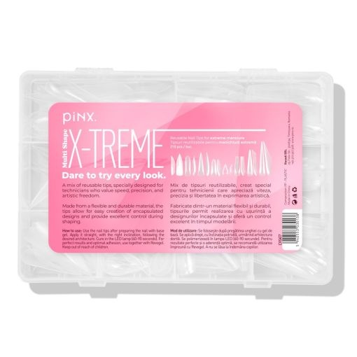 Pinx Tipsuri reutilizabile - Multi shape X-Treme 210buc