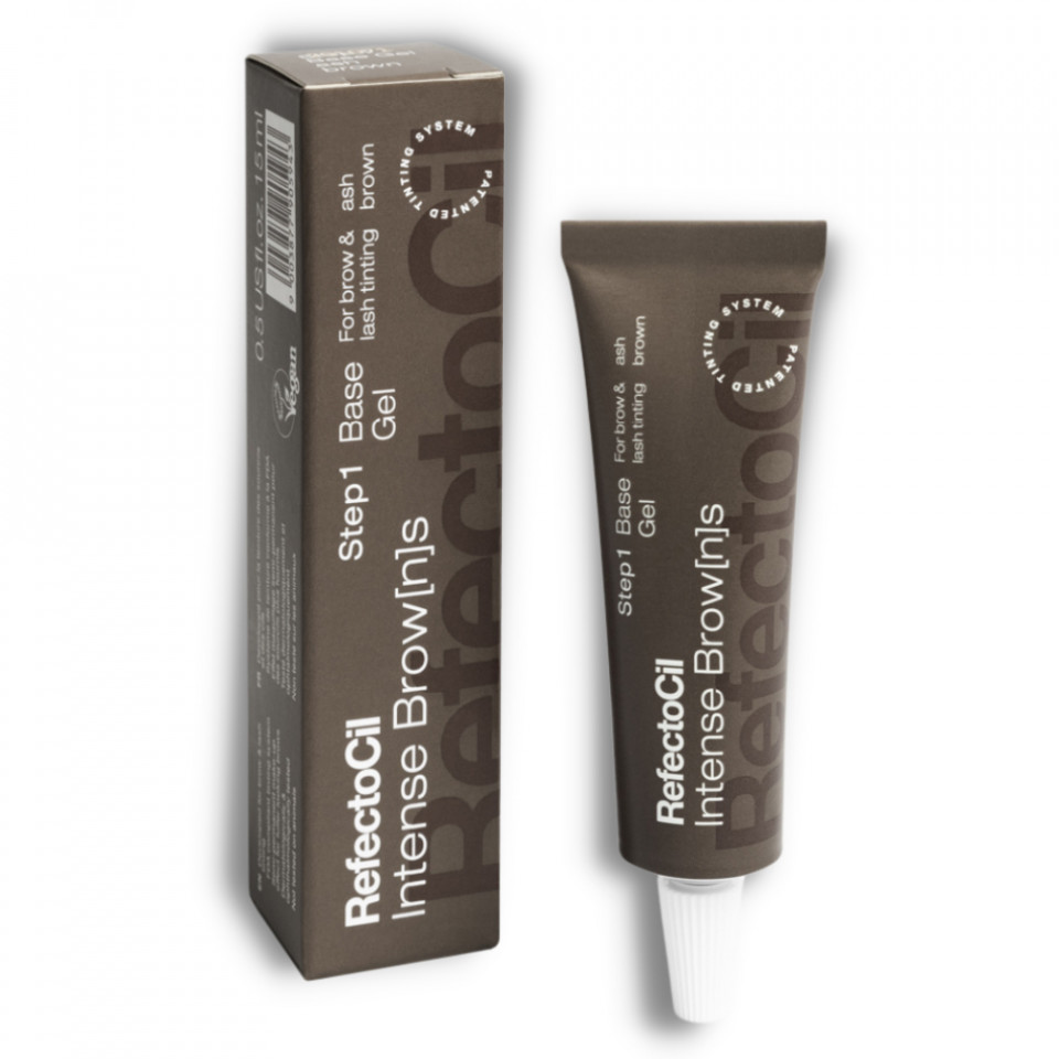 RefectoCil Vopsea maro cenusiu cu efect de henna pentru gene&sprancene Intense Brow[n]s Base Gel Step 1 - Ash Brown 15ml