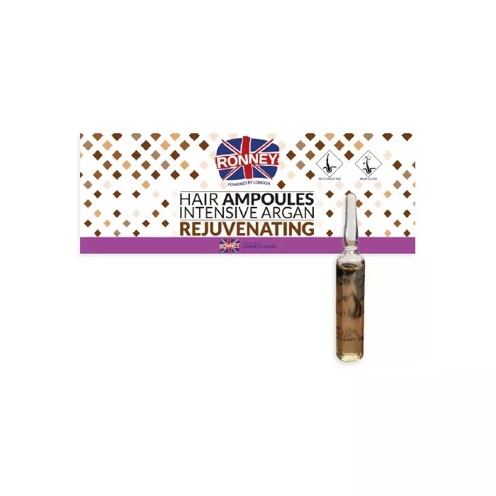 Ronney Professional Fiole revitalizante pentru par uscat Intensive Argan Rejuvenating 12x10ml