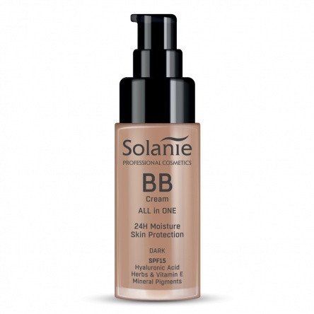 Solanie BB Cream Dark – Fond de ten crema cu acid hialuronic SPF15 30ml 30ml imagine pret reduceri