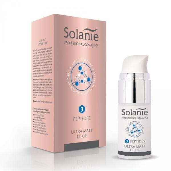 Solanie Mesopeptide Elixir Ultra Matt cu 3 Peptide 15 ml Cosmetica
