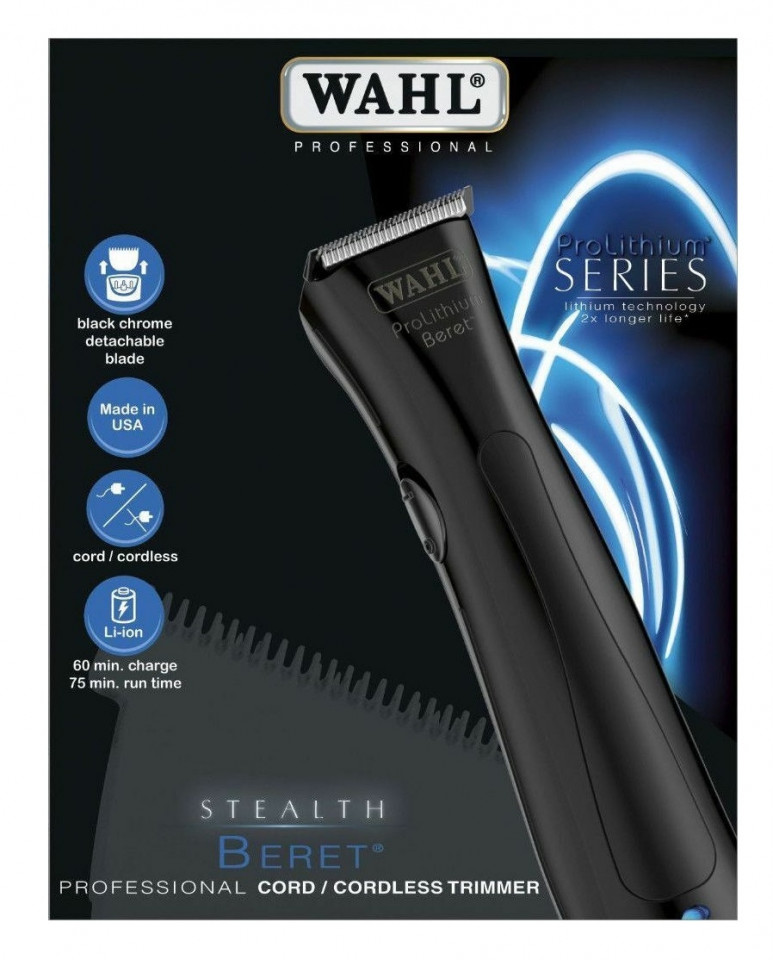 Poze Wahl Beret Stealth Cordless - Masina profesionala de contur cu acumulator si cablu