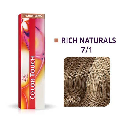 Wella Professionals Vopsea de par demipermanenta Color Touch 7/1 blond mediu cenusiu 60ml