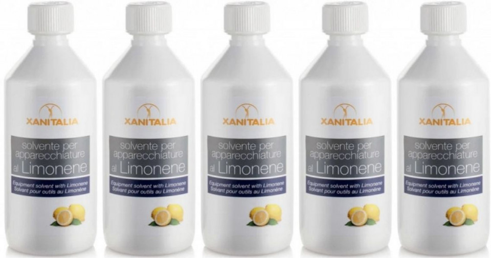 Xanitalia Pachet 4+1 Solutie cu lamaie pentru curatarea cerii de pe aparatura 500ml