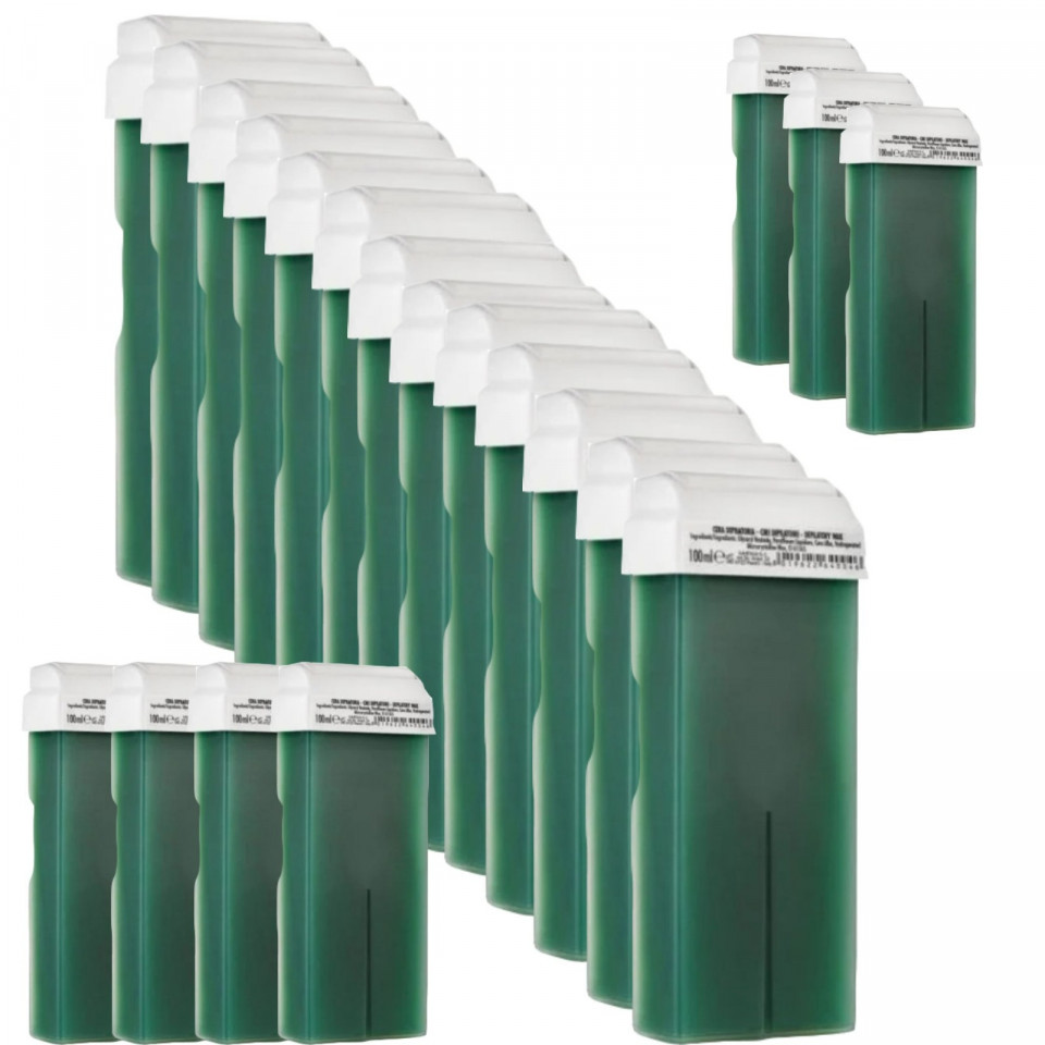 Xanitalia Pachet 48 buc. Ceara de epilat de unica folosinta cu clorofila 100ml