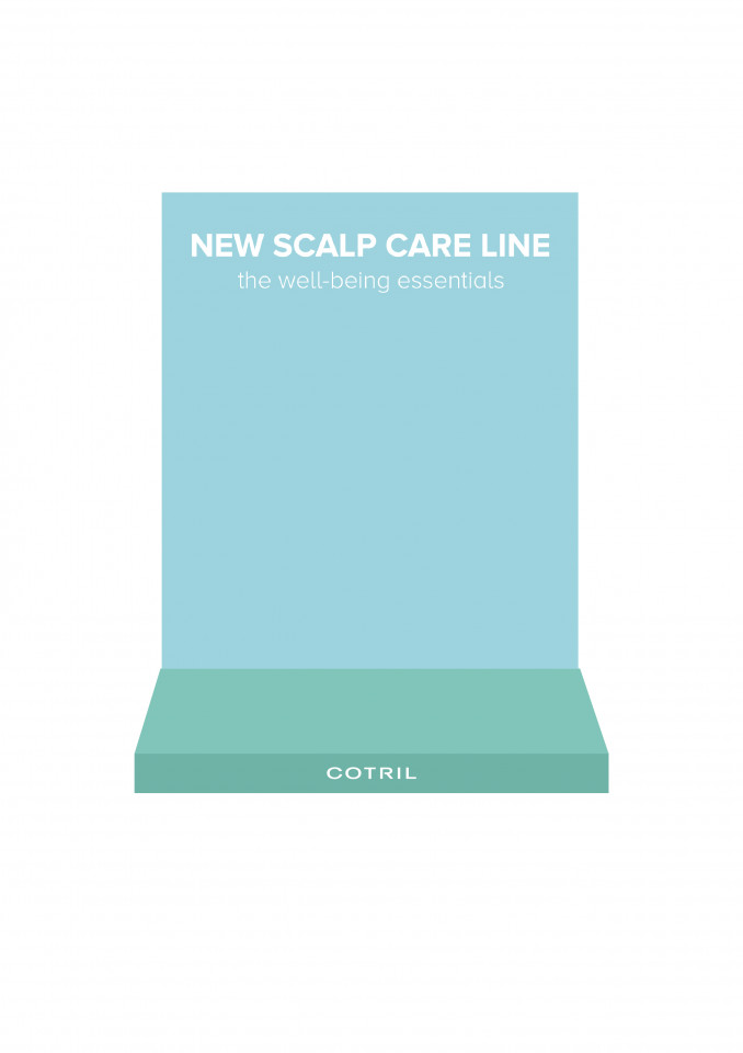 Cotril Display din carton pentru produsele Scalp Care Desk