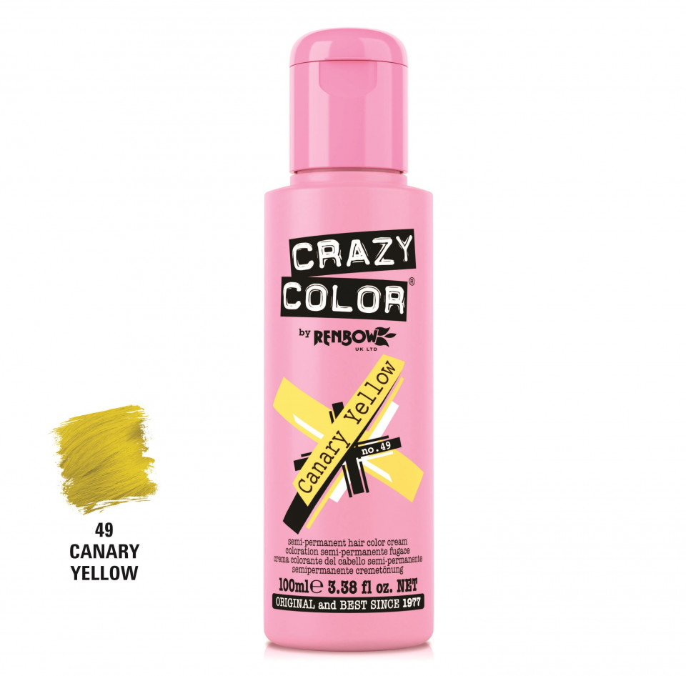 Crazy Color Vopsea semipermanenta 49 Canary Yellow 100ml 100ml