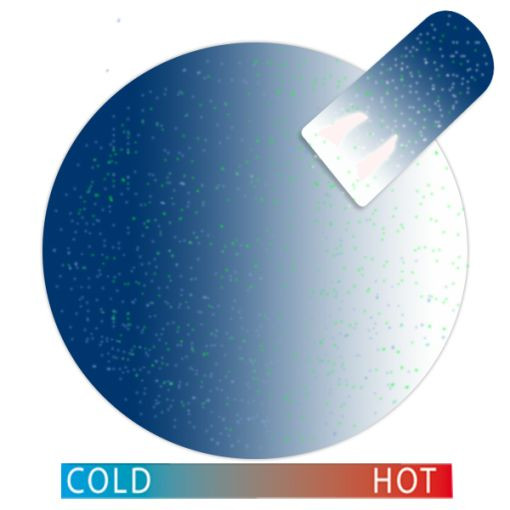 Cupio Glitter gel termic fara hemma Blue-White 5ml 5ml imagine pret reduceri