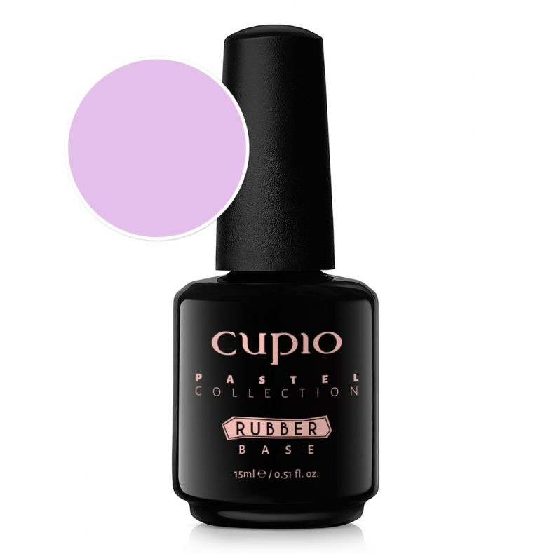 Cupio Oja semipermanenta Rubber Base Pastel Collection – Lilac 15ml Cupio imagine noua