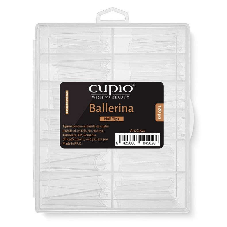 Cupio Tipsuri reutilizabile pentru extensii RevoShapes Ballerina 120buc 120buc imagine noua marillys.ro