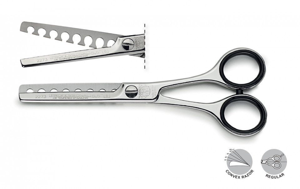 Kiepe Professional Foarfeca de filat dreapta 5.5 inci 8 dinti Mirror Series