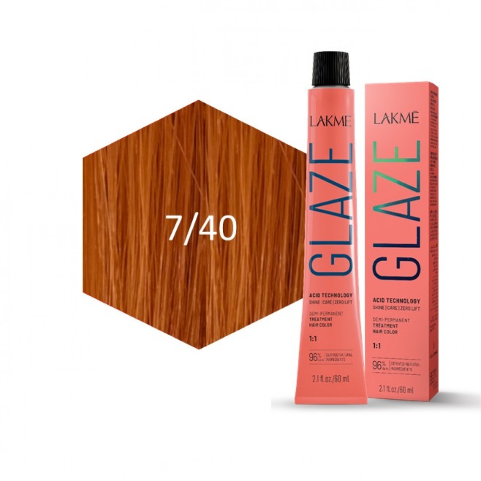 Lakme Vopsea de par demipermanenta 7/40 Ginger Glaze 60ml