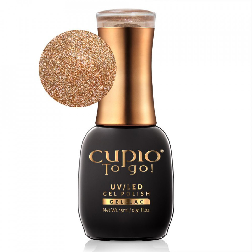 Oja semipermanenta Cupio To Go! Gold Collection - Golden Brown 15ml