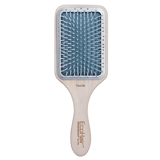 Olivia Garden EcoHair Bamboo Paddle – Perie profesionala pentru par cu peri ionici din nailon Bamboo imagine pret reduceri