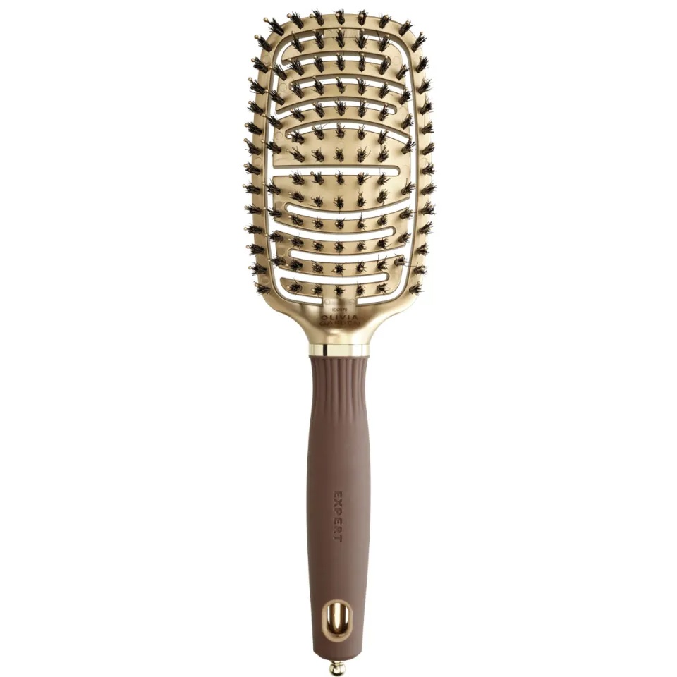 Olivia Garden Perie de par mistret+nailon Expert Care Flex Gold&Brown