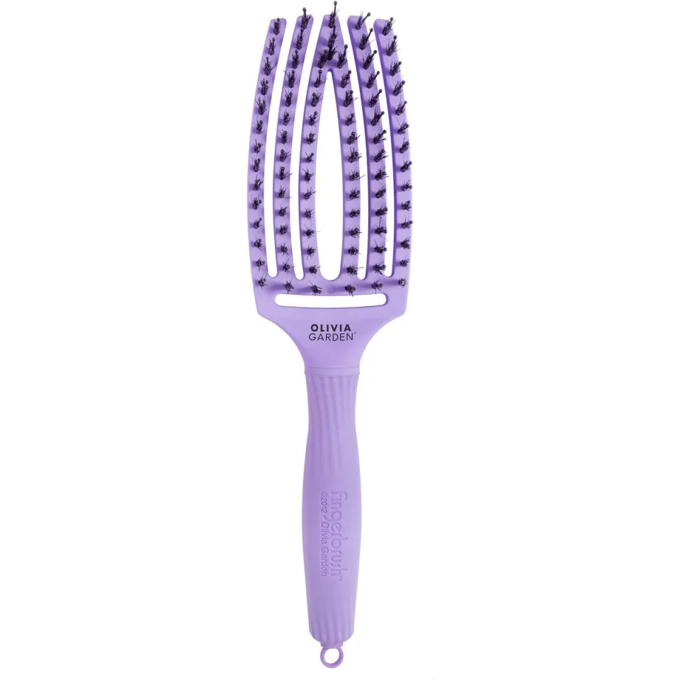 Olivia Garden Perie de par mistret+nailon Finger Combo Lavender Medium
