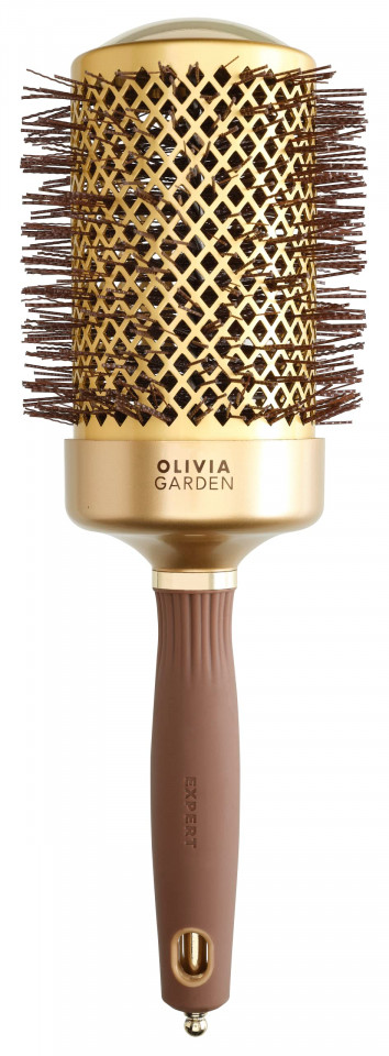 Olivia Garden Perie profesionala de par 65mm Expert Blowout Shine Wavy Bristles Gold&Brown 65mm imagine noua marillys.ro