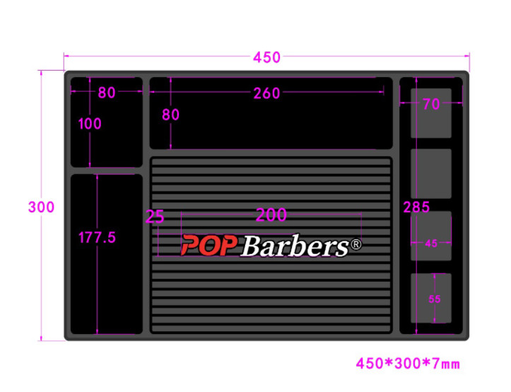 Pop Barbers - Covor magnetic pentru ustensile si masini de tuns - 1 | YEO