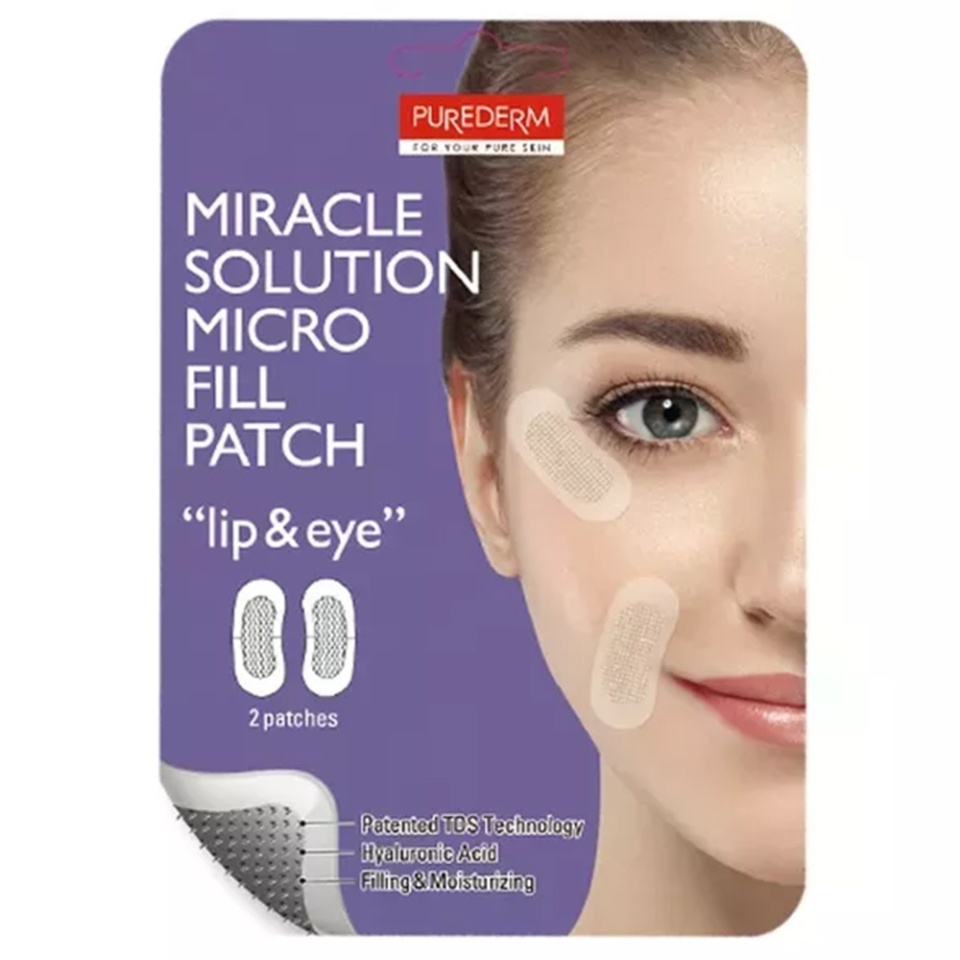 PureDerm Plasturi cu acid hialuronic pentru fata Micro Fill Patch 2buc