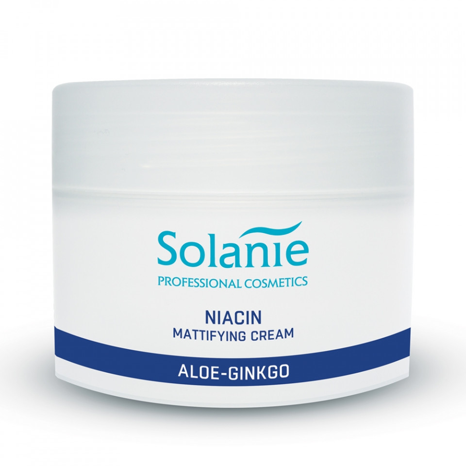 Poze Solanie Crema matifianta cu niacina pentru ten gras Aloe Ginkgo 250ml