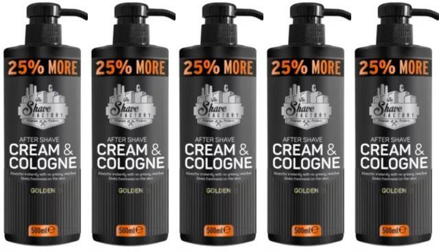 The Shave Factory Pachet 4+1 Colonie crema after shave Golden 500ml 4+1 imagine noua marillys.ro